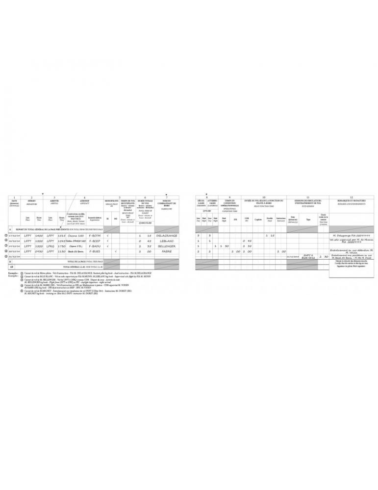 Carnet De Vol Easa Cepadues Avion Et Ulm Axes