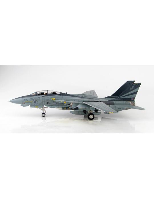 MAQUETTE METAL F-14 TOMCAT  VF-154 BLACK KNIGHTS, USS CV-63 KITTY HAWK 2003