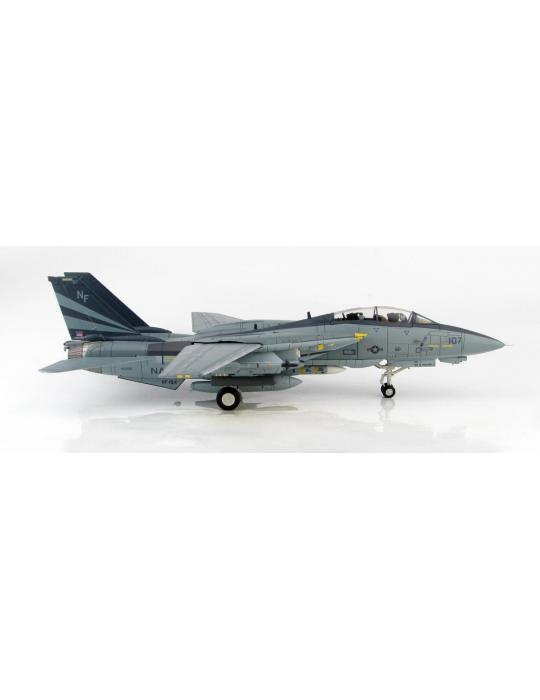 MAQUETTE METAL F-14 TOMCAT  VF-154 BLACK KNIGHTS, USS CV-63 KITTY HAWK 2003