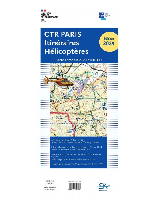 CARTE ITINERAIRE HELICOPTERE PARIS 2024