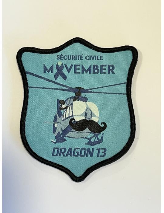 PATCH MOVEMBER DRAGON 13 SECURITE CIVILE TISSUS