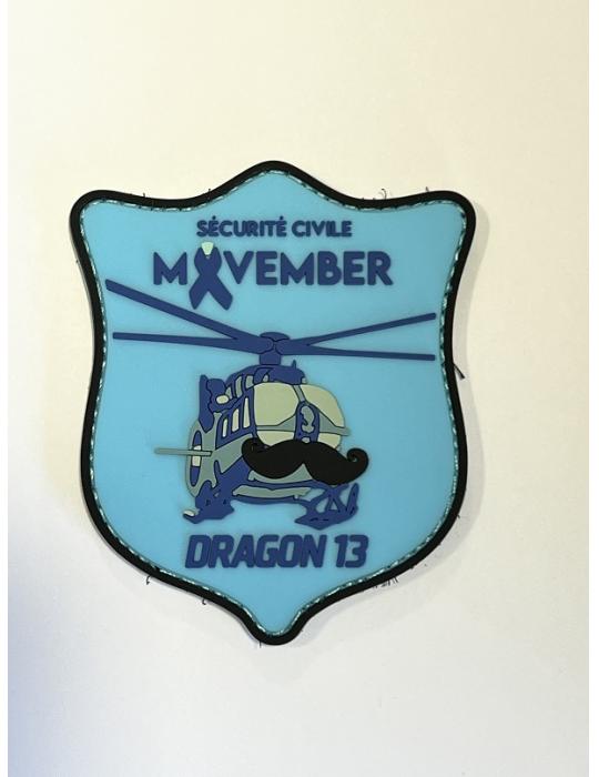 PATCH MOVEMBER DRAGON 13  SECURITE CIVILE PVC