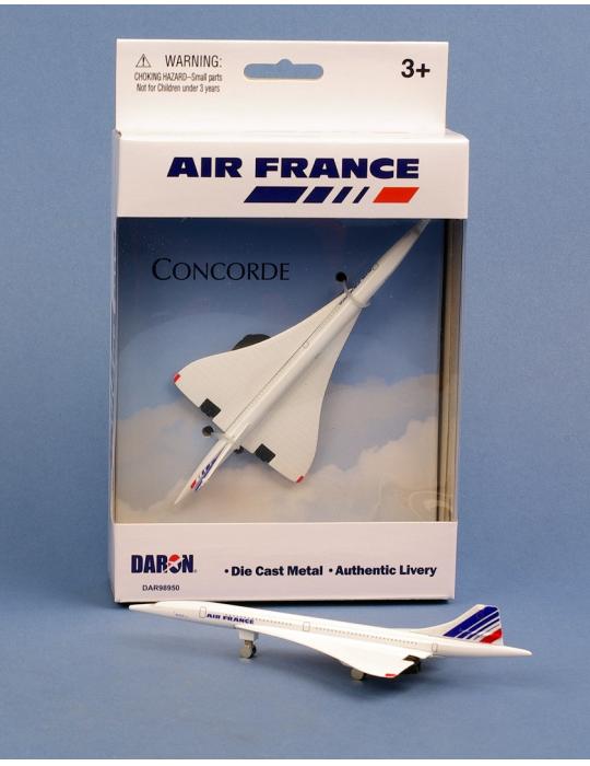 MAQUETTE METAL-PLASTIQUE CONCORDE AIR FRANCE  JOUET 15 CM