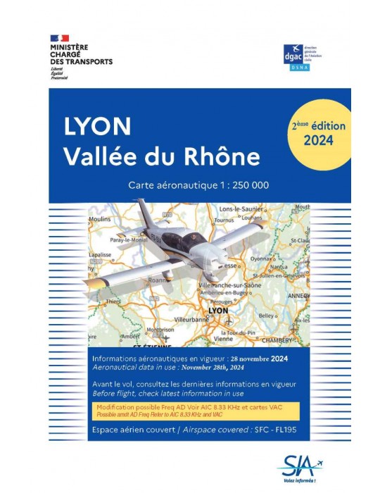 CARTE LYON VALLEE DU RHÔNE PAPIER 2024 (édition 2) SIA