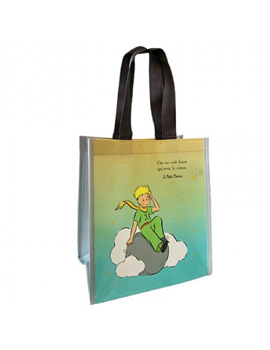 SAC CABAS LE PETIT PRINCE  ON NE VOIT BIEN QU'AVEC LE COEUR