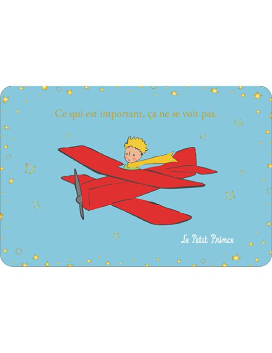 CARTE POSTALE LE PETIT PRINCE  AVION 10 x15- ce qui est important ne se voit pas