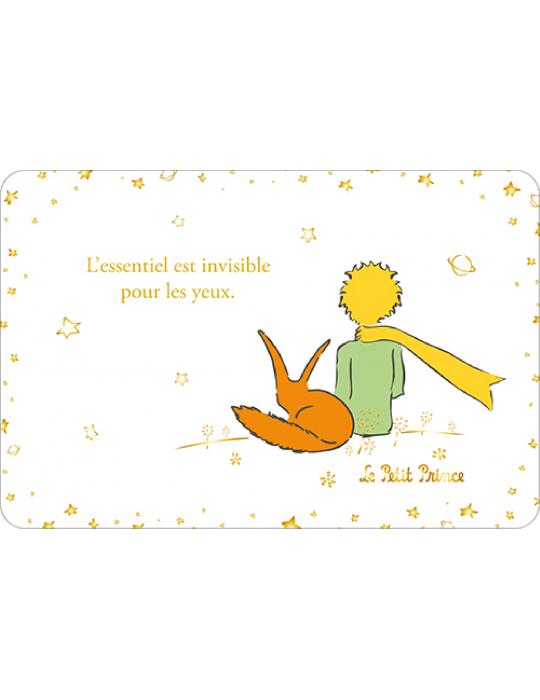 CARTE LE PETIT PRINCE  RENARD L'ESSENTIEL EST INVISIBLE POUR LES YEUX 10 x 15cm