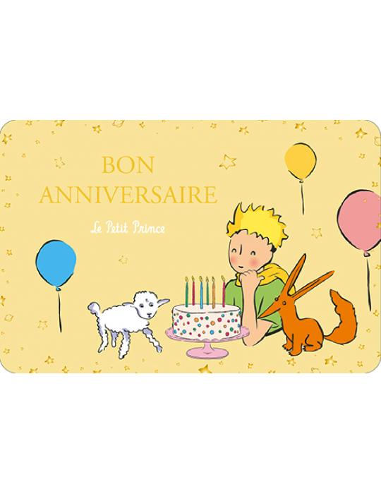 CARTE LE PETIT PRINCE  BON ANNIVERSAIRE 10 x15 cm