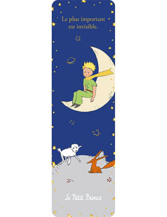 MARQUE PAGE LE PETIT PRINCE  BLEU LE PLUS IMPORTANT EST INVISIBLE