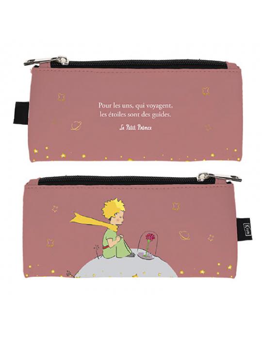 TROUSSE PLATE LE PETIT PRINCE  ROSE -POUR LES UNS QUI VOYAGENT, LES ETOILES SONT DES GUIDES