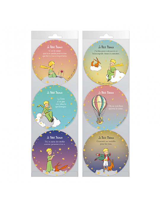 SOUS VERRE LE PETIT PRINCE  X6 AVEC CITATIONS