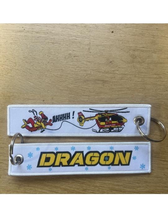 PORTE CLES FLAMME DRAGON AU SKI