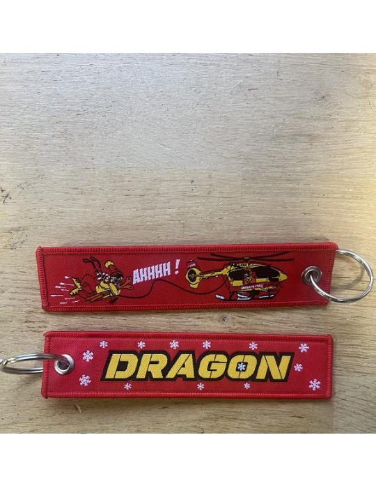 PORTE CLES FLAMME DRAGON AU SKI