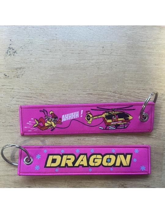 PORTE CLES FLAMME DRAGON AU SKI