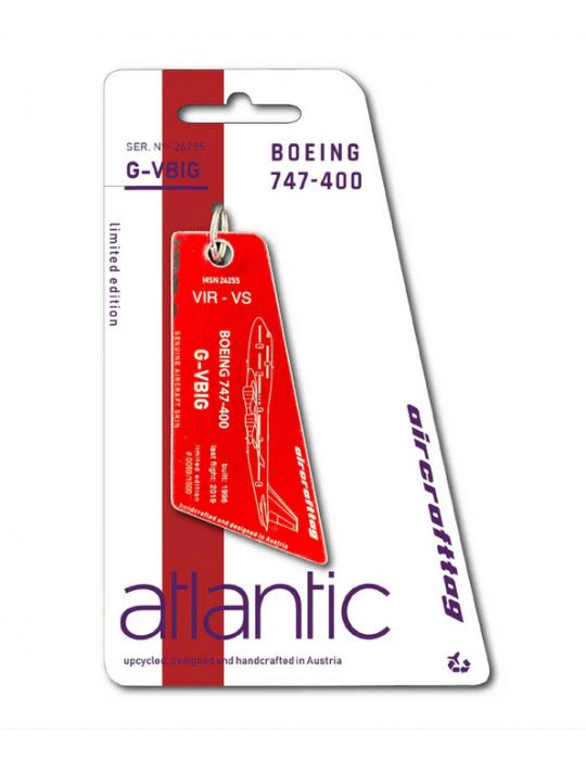 PORTE CLES BOEING 747-400 VIRGIN ATLANTIQUE G-VBIG TINKER BELLE AIRCRAFT TAG