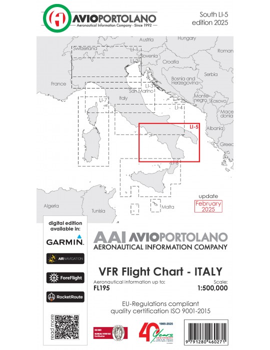 CARTE ITALIE LI-5 2025 ITALIE DU SUD