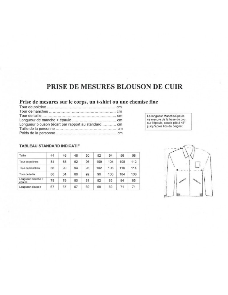 BLOUSON DE VOL FRANCAIS PN CUIR